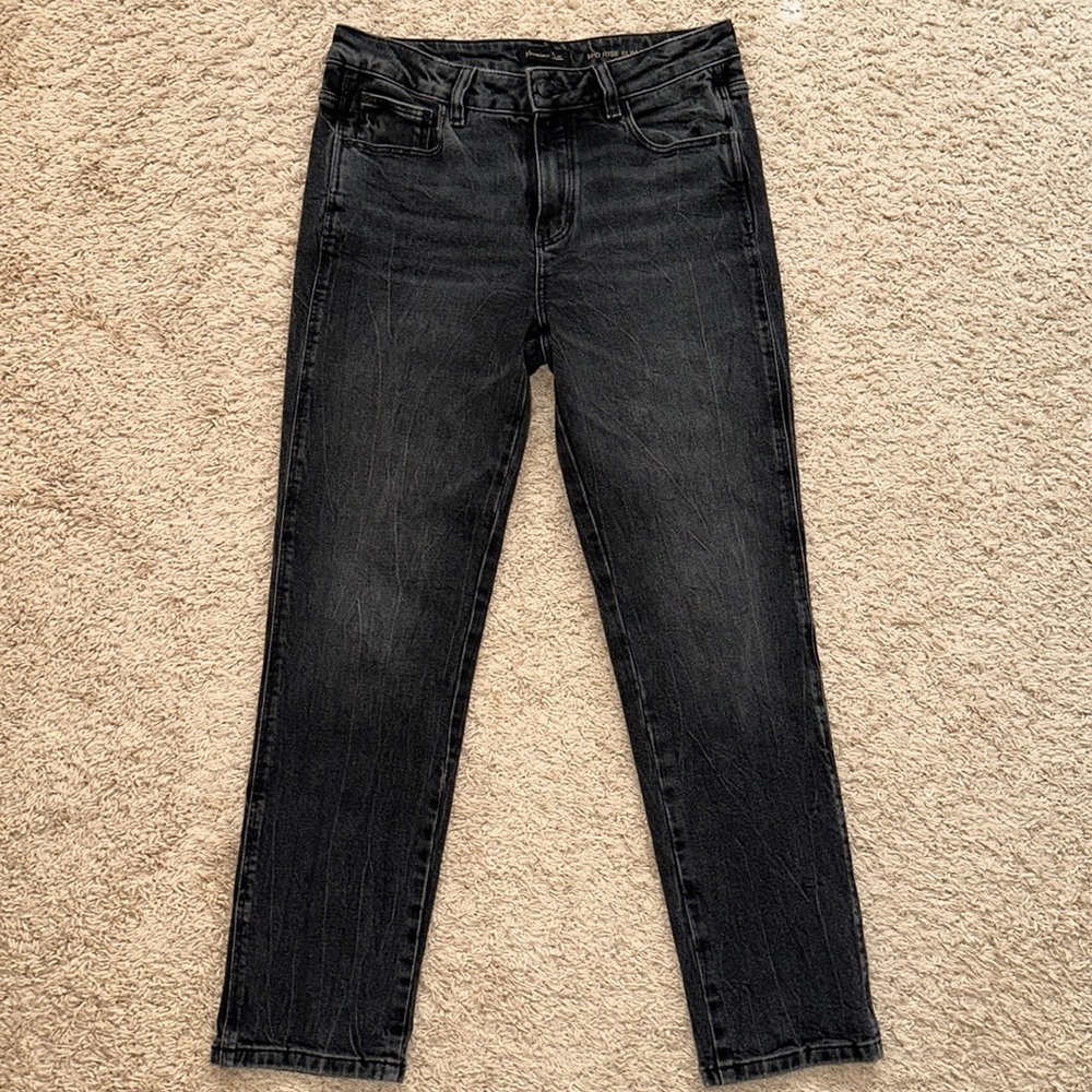 Massimo Dutti mid-rise slim cropped jeans
